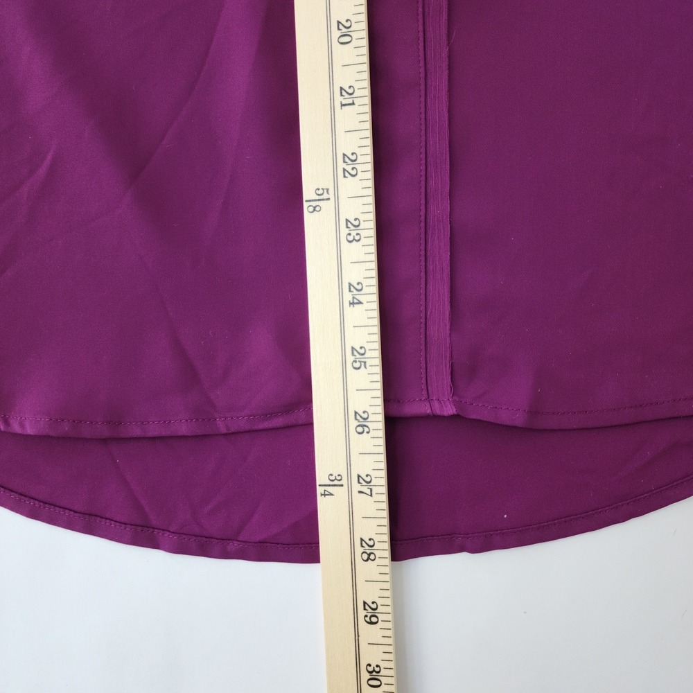 Simply Vera Wang Women Small Pansy Plum Short Sleeve Popover Blouse WV81W506RS S - Picture 11 of 11